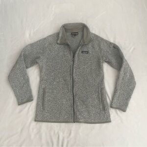 PATAGONIA Womens Better Sweater Size L Heather Gray Full Zip Style 25543